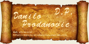 Danilo Prodanović vizit kartica